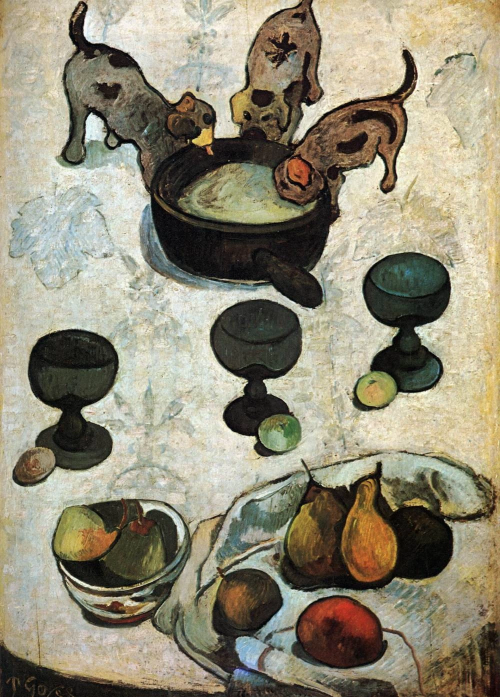 Natura morta con tre cuccioli - Museum of Modern Art, New York